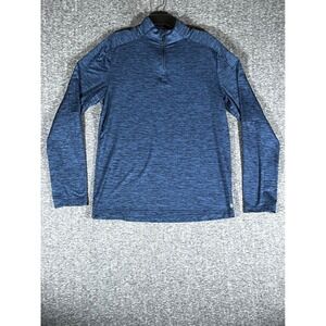 Gaiam Men's Blue Quarter Zip Pullover Long Sleeve Athletic Shirt Size L